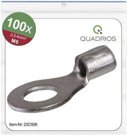 Quadrios 23C508 Ringkabelschoen Dwarsdoorsnede (max.): 4 mm² Gat diameter: 6.5 mm Ongeïsoleerd 100 stuk(s)