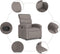 Fauteuil verstelbaar stof taupe
