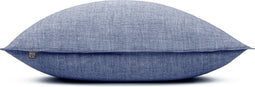 Zohome Kussensloop Lino - Kussenhoes van 60x70 cm - 1 stuk - 100% Katoen - Blauw