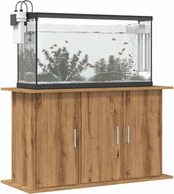 vidaXL - Aquariumstandaard - 101x41x58 - cm - bewerkt - hout - artisanaal - eiken