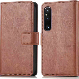iMoshion Hoesje Geschikt voor Sony Xperia 1 V Hoesje Met Pasjeshouder - iMoshion Luxe Bookcase - Bruin