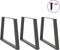 vidaXL - Eettafelpoten - 3 - st - V-vormig - 100x(72-73,3) - cm - staal - antraciet
