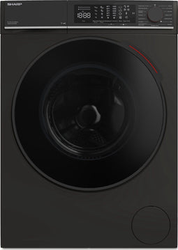 Sharp ESNFL014CBNA2BX - Wasmachine - 10kg - 15 programma's - mat zwart
