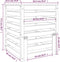 vidaXL - Compostbak - 63,5x63,5x77,5 - cm - massief - grenenhout - grijs