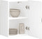 vidaXL - Keukenwandkast - Lucca - bewerkt - hout - hoogglans - wit