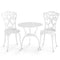 Coast 3-DELIGE Tuinmeubelset - Bistroset - Weerbestendig Aluminiumgietwerk - Wit