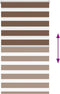 vidaXL - Zebra - rolgordijn - 75x100 - cm - stofbreedte - 70,9 - cm - polyester - bruin
