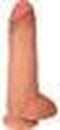 12 Inch Dong with Balls - Beige