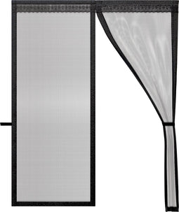 O'DADDY Deurgordijn Deluxe FIBER - Magnetisch Vliegengordijn - Voor Nieuwbouw en Standaard Deuren - Eenvoudige Installatie - Zwarte Hor - 184x230 cm