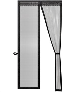 O'DADDY Deurgordijn Deluxe FIBER - Magnetisch Vliegengordijn - Voor Nieuwbouw en Standaard Deuren - Eenvoudige Installatie - Zwarte Hor - 85x205 cm