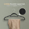 O'DADDY® Fluwelen Kleerhangers - Kledinghangers - 20 Stuks Kleren Hangers - Klerenhanger Antislip - 43,5 cm - Kleerhangers kunststof - Zwart
