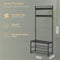 O'DADDY® Kapstok met Schoenenrek - Garderoberek - Kapstok Staand - 9 Haken - 70 x 32 x 175 cm - Zwart Hout & Metaal