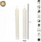 O'DADDY® Led Diner Kaarsen - Led Kaarsen met Afstandbediening Timer, Flikkerende Vlam en Dim functie - Op Batterijen - Bewegende Vlam - Elektrische Nep Kaarsen - Warm Wit Licht - Crème - Set van 2x 24.5 - 2.5d