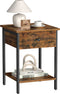 O'DADDY® Nachtkastje Industrieel - Bijzettafel - Nachtkastjes met Lade - 40 x 40 x 55 cm - Nacht Kastje - Modern Bruin