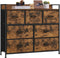 O'DADDY® Opbergkast - Dressoir - Ladekast - Industrieel - 7 Laden - Ladenkast - Kast - 28,5 x 98 x 85 cm - Vintage Bruin/Zwart