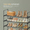 O'DADDY® Schoenenrek 6 Lagen - Schoenen opbergsysteem - Schoenen kast - Schoenenrekje - Schoenkast - Schoenenkast - Opbergrek voor 20 tot 24 Paar Schoenen - Zwart Metaal