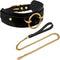 O-Ring Front Collar + Luxury Leash Black/Gold
