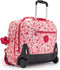 O Rugzaktrolley - Rugzak met Wielen - Schooltas voor Meisjes - Schoolrugzak met Wielen - Rugzak met Laptopvak 15 inch - Pink Leaves