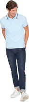 Mario Russo Polo shirt Edward - Polo Shirt Heren - Poloshirts heren - Katoen - Lichtblauw