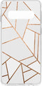 Hoesje Geschikt voor Samsung Galaxy S10 Plus Hoesje Siliconen - Design Backcover siliconen - Meerkleurig / White Graphic