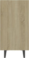 vidaXL - Dressoir - 103,5x35x70 - cm - spaanplaat - wit - en - sonoma - eikenkleurig