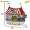 Ferplast Circus Fun - Hamsterkooi - Origineel ontwerp - Wit/Rood - 49,5 x 34 x 42,5 cm