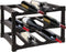 Excellent Houseware Wijnrek - Flessenrek 12x flessen - Zwart - Gerecycled kunststof - 39 x 30 x 25 cm