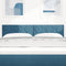 vidaXL - Hoofdbord - met - Diamant - Blokken - in - Donkerblauw - - - 140 - cm - Fluweel