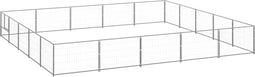 vidaXL - Hondenkennel - 25 - m² - staal - zilverkleurig