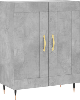 vidaXL - Dressoir - 69,5x34x90 - cm - bewerkt - hout - betongrijs