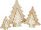 J-Line decoratie Puzzel Kerstboom - hout - goud/glitter - large