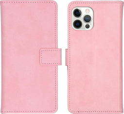 iMoshion Hoesje Geschikt voor iPhone 12 Pro / 12 Hoesje Met Pasjeshouder - iMoshion Luxe Bookcase - Roze