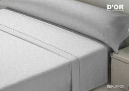 Set beddengoed D'Or BERLIN Grijs Bed van 135 Franela