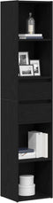 vidaXL - Boekenkast - Modulair - Zwart - Eik - 36x30x171 - cm - Bewerkt - hout