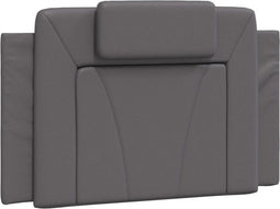 vidaXL - Hoofdbordkussen - 90 - cm - kunstleer - grijs