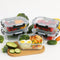 Ceruzo Meal Prep Bakjes - Set van 5 - Luchtdicht - 21,5 x 16 x H6,6 cm (5 stuks)