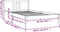 vidaXL - Bedframe - massief - hout - wit - 100x200 - cm