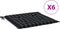 vidaXL - Tuinstoelkussens - 6 - st - ruitpatroon - 50x50x3 - cm - stof - zwart