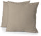 HOME LINGE PASSION - HP72092 - Set van 2 kussenslopen 63 x 63 cm - Microvezel - Beige (2 stuks)