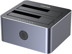Unitek Y-3026GY01-EU - Dock - 2x 2.5"/3.5" bays - USB 3.2 - Grijs
