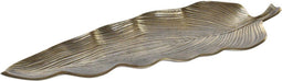 Middenstuk DKD Home Decor Gouden Aluminium Blad van een plant (76 x 25 x 5 cm)