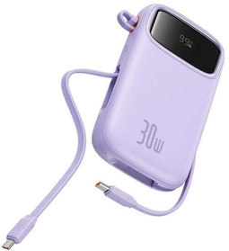 Baseus QPow 2 - Powerbank 20000mAh 30W - 2x USB-C - Paars