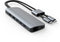 Hyper HD392 - USB-C dockingstation - Geïntegreerde kaartlezer - Grijs