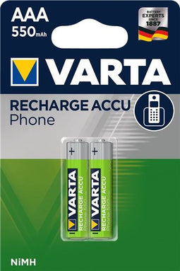 Varta 58397101402 - Oplaadbare Batterijen - 550 mAh NiMH - Groen (2 stuks)