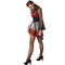 TecTake Danseres - Halloweenkostuum - Skeletprint en Kant - Rood - Maat L