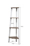 Hoekkast Stoer metaal hout industrieel design boekenkast 125 cm hoog wit