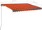 vidaXL - Luifel - automatisch - met - LED - windsensor - 350x250 - cm - oranje - bruin