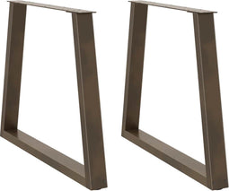 vidaXL - Eettafelpoten - 2 - st - V-vormig - 70x(72-73,3) - cm - staal - naturel