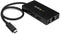 Startech.com HB30C3A1GE - 3 Poorts USB 3.0 Hub met Gigabit Ethernet USB-C - Zwart