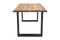 Feel Furniture - 240x100 Eettafel - Massief Glad Boomstamblad Eiken - 5 cm dik - Twin U Frame